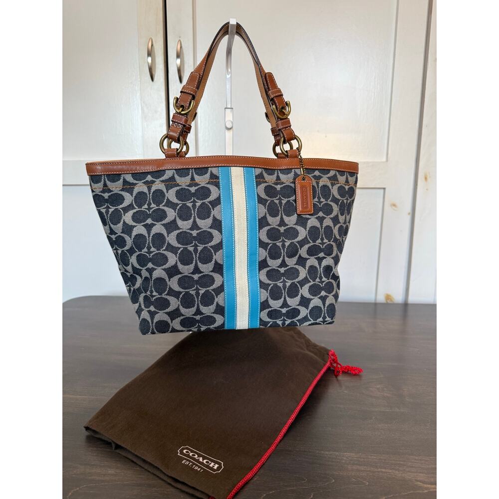 PERFECT Coach Vintage 2004 Y2K Denim Tote